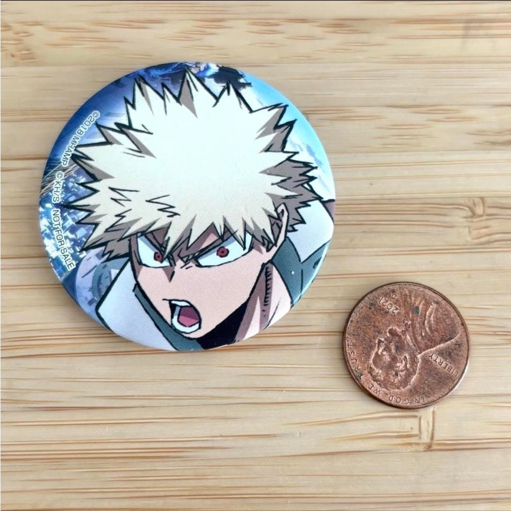 Rare 2018 EXCLUSIVE my hero academia Bakugo can badge